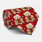 Teddy Bear Santa Stropdas (Opgerold)