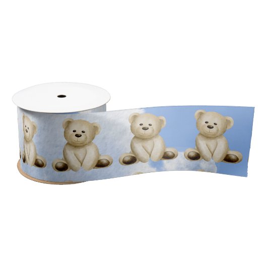 Teddy Bear Satin Ribbon Satijnen Lint (Spoel)
