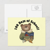 Teddy Bear School 100 dagen Tshirts en cadeautjes Briefkaart (Voorkant / Achterkant)