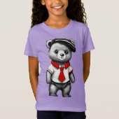 Teddy Bear School Uniform Leuk Dier ontwerp T-shirt (Voorkant)