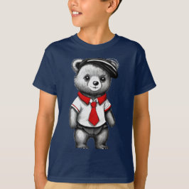Teddy Bear School Uniform Leuk Dier ontwerp T-shirt