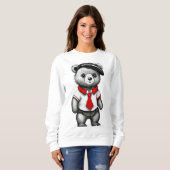 Teddy Bear School Uniform Leuk Dier ontwerp Trui (Voorkant volledig)