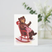 Teddy Bear Sewing Clothes Briefkaart (Staand voorkant)
