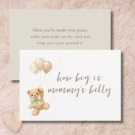 Teddy Bear Shower Hoe Groot Is Mamma's Buik Kaart