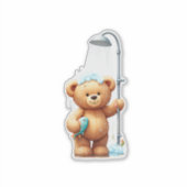 Teddy Bear Shower Sticker (Voorkant)