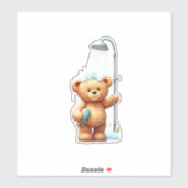 Teddy Bear Shower Sticker (Vel)