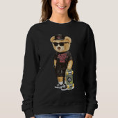 Teddy Bear Skating Lover Tshirt - Cool Skateboardi (Voorkant)