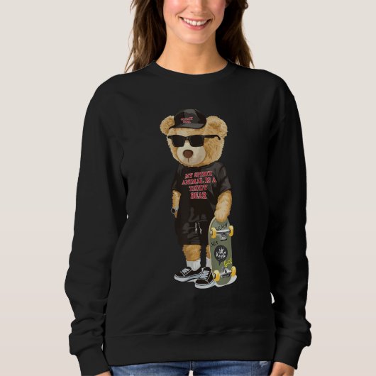 Teddy Bear Skating Lover Tshirt - Cool Skateboardi (Voorkant)
