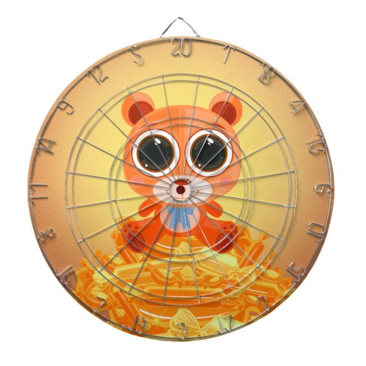 Teddy Bear - Snoep Sinaasappel Dartbord (Voorkant)