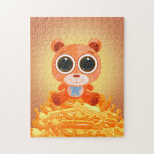 Teddy Bear - Snoep Sinaasappel Legpuzzel