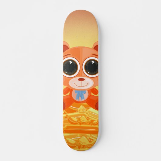 Teddy Bear - Snoep Sinaasappel Persoonlijk Skateboard (Voorkant)