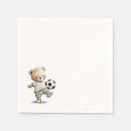 Teddy Bear Soccer Baby Shower Servet