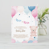 Teddy Bear Spaans Geslacht Onthullen Hij of Zij Kaart (Staand voorkant)