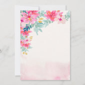 Teddy Bear Spring Flowers Baby shower Kaart (Achterkant)