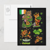 Teddy Bear St. Patrick's Day Collectie Briefkaart (Voorkant / Achterkant)