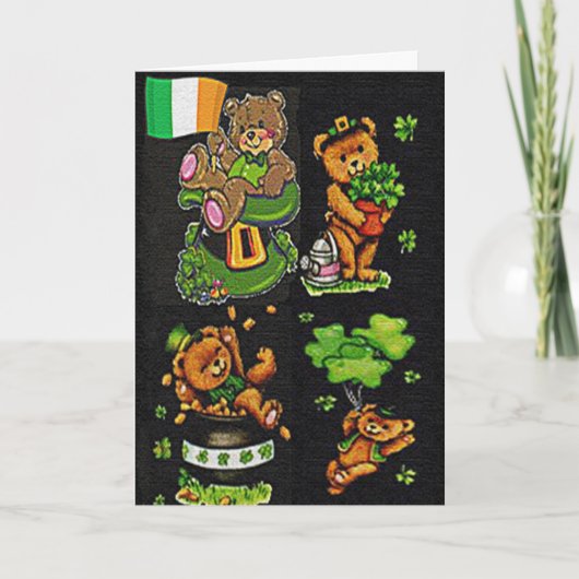 Teddy Bear St. Patrick's Day Collectie Kaart (Voorkant)