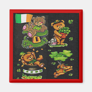 Teddy Bear St. Patrick's Day Collectie Magneet