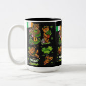 Teddy Bear St. Patrick's Day Collectie Tweekleurige Koffiemok (Links)