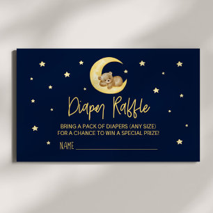 Teddy Bear Stars Baby shower Luier Raffle Kaart