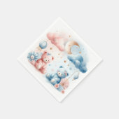 Teddy Bear & Stars Baby shower op maat Servet (Hoek)