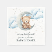 Teddy Bear Stars en het Moon Baby shower Servet (Voorkant)