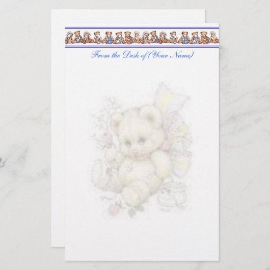 Teddy Bear Stationery Briefpapier (Voorkant / Achterkant)