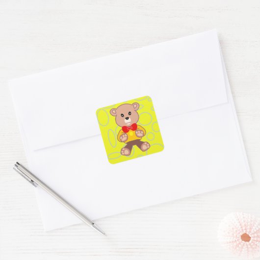 Teddy Bear Sticker (Envelop)