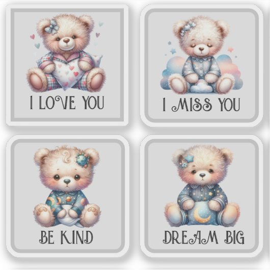 Teddy Bear Stickers (Voorkant)