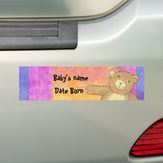 Teddy Bear Sun Set Bumpersticker (Op auto)