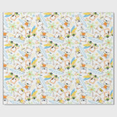 Teddy Bear Surfers  Cadeaupapier (Vlak)