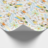 Teddy Bear Surfers  Cadeaupapier (Hoek)