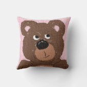 Teddy Bear T Pink Kussen (Achterkant)