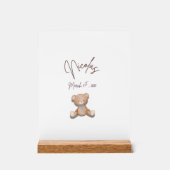 Teddy Bear tafeldecoratie Acryl Bord (Voorkant)