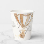 Teddy Bear Tan Hete Luchtballon Papieren Bekers (Achterkant)