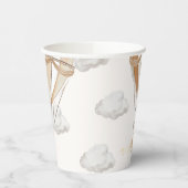 Teddy Bear Tan Hete Luchtballon Papieren Bekers (Links)