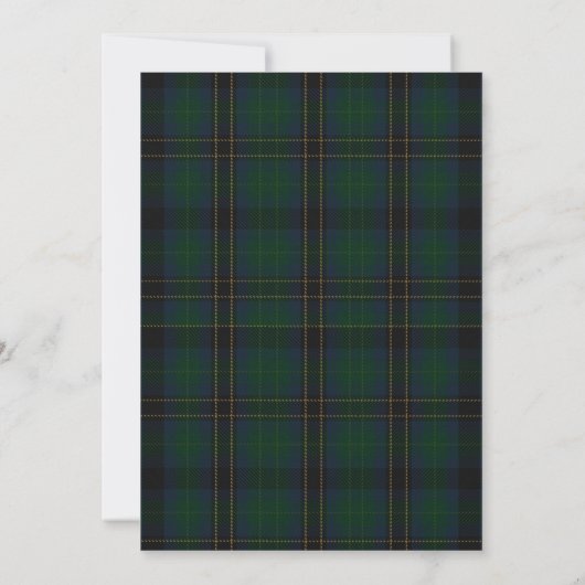 Teddy Bear Tartan Plaid Baby Shower Thank You Card Bedankkaart (Achterkant)