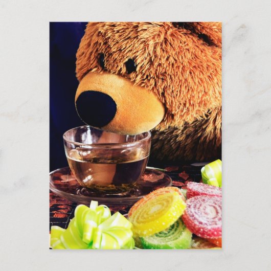 Teddy Bear Tea Party Briefkaart (Voorkant)