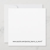 Teddy Bear Tea Party Invitation Cards Kaart (Achterkant)