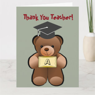 Teddy Bear Teacher Bedankt voor je kaartje