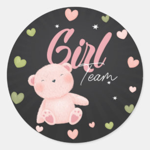 Teddy Bear Team Girl Gender onthullen Stickers