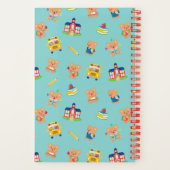 Teddy Bear Terug naar School Blauw Notitieboek (Achterkant)