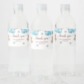 Teddy Bear Thank You Baby Shower Waterfles Etiket (Flessen)