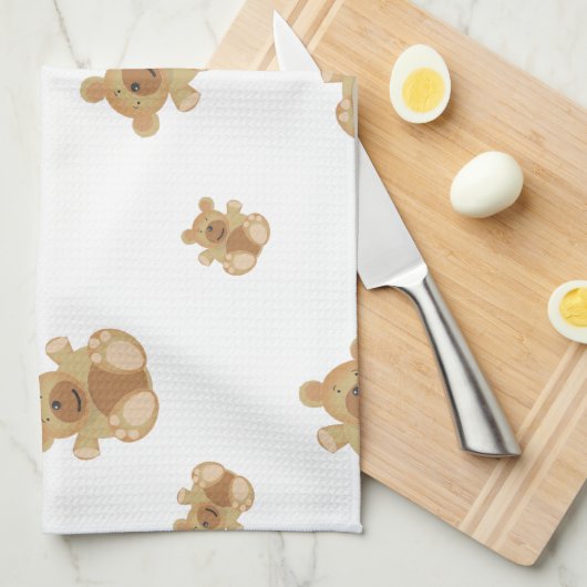 Teddy Bear Theedoek (Quarter Fold)