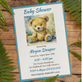 Teddy Bear thema Boy's Baby shower Kaart