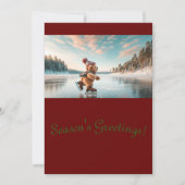 Teddy Bear thema Kerst Kaart (Voorkant)