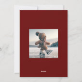 Teddy Bear thema Kerst Kaart (Achterkant)