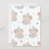 Teddy Bear Theme First Birthday Kaart (Achterkant)