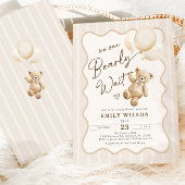 Teddy Bear Theme We Can Bearly Wait Baby Shower Kaart