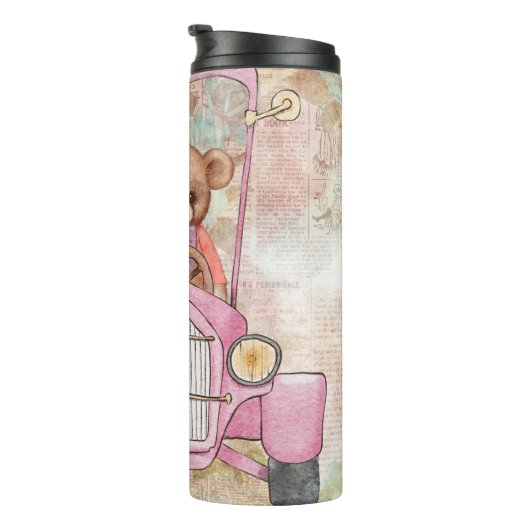 Teddy Bear Thermal Tumbler Thermosbeker (Geroteerd rechts)