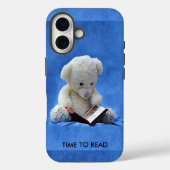Teddy Bear Tijd om Blue Stuffed Animal te lezen, Case-Mate iPhone Case (Achterkant)
